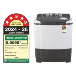 LG 7.5 Kg Semi Automatic Washing Machine, Roller Jet Pulsator, 3 Wash Programs, Dark Grey, 5 Star (P7510RGAZ) - Image 2