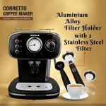 Havells Corretto Coffee Maker, Espresso/Cappuccino Machine with 15bar Pressure Pump | Thermometer Display | Frothing Function | Detachable Drip Trip | Filter Holder | Twin Brewing - Image 7