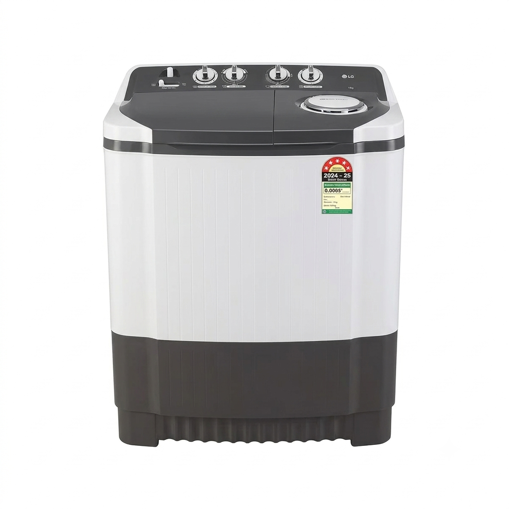 Gemini_Generated_Image_j0pe86j0pe86j0pe LG 7.5 Kg Semi Automatic Washing Machine, Roller Jet Pulsator, 3 Wash Programs, Dark Grey, 5 Star (P7510RGAZ) - Image 1