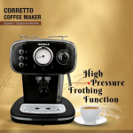 Havells Corretto Coffee Maker, Espresso/Cappuccino Machine with 15bar Pressure Pump | Thermometer Display | Frothing Function | Detachable Drip Trip | Filter Holder | Twin Brewing - Image 4