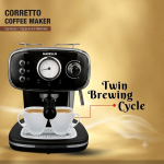Havells Corretto Coffee Maker, Espresso/Cappuccino Machine with 15bar Pressure Pump | Thermometer Display | Frothing Function | Detachable Drip Trip | Filter Holder | Twin Brewing - Image 8