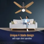 Havells Albus Underlight Smart BLDC+ Ceiling Fan 1320 mm (Smoke Brown Wood) - Image 8