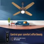 Havells Albus Underlight Smart BLDC+ Ceiling Fan 1320 mm (Smoke Brown Wood) - Image 5